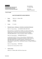 Journal of the 496th Plenary Meeting of the Forum for Security Co-operation (de)
