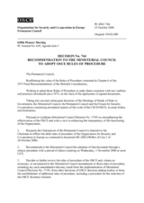 Permanent Council Decision No. 744