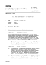 Journal of the 498th Plenary Meeting of the Forum for Security Co-operation