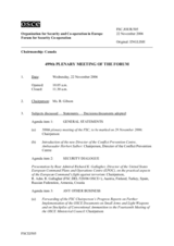 Journal of the 499th Plenary Meeting of the Forum for Security Co-operation