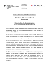 Statement by the German Presidency of the European Union in response to the report on the 2006 Mediterranean Seminar