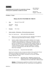 Journal of the 506th Plenary Meeting of the Forum for Security Co-operation (fr)