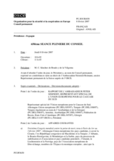 Journal of the 650th Plenary Meeting of the Permanent Council (fr)