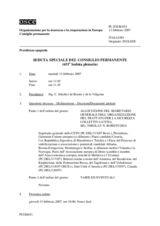 Journal of the 651st Special Plenary Meeting of the Permanent Council (it)