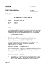 Journal of the 507th Plenary Meeting of the Forum for Security Co-operation (de)