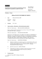 Journal of the 509th Plenary Meeting of the Forum for Security Co-operation (fr)