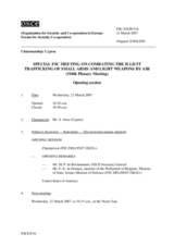 Journal of the Special FSC Meeting on Combating the Illicit Trafficking of Small Arms and Light Weapons by Air