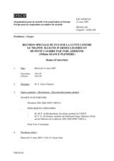Journal of the Special FSC Meeting on Combating the Illicit Trafficking of Small Arms and Light Weapons by Air (fr)