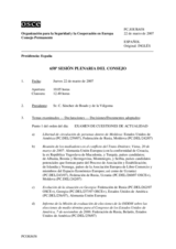 Journal of the 658th Plenary Meeting of the Permanent Council (es)