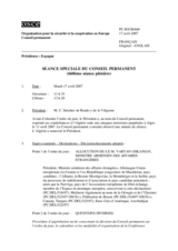 Journal of the 660th Plenary Meeting of the Permanent Council (fr)