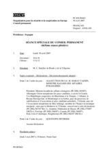Journal of the 663rd Special Meeting of the Permanent Council (fr)