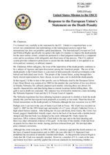 Statement by the Delegation of the United States of America in response to the European Union's statement on the Death Penalty
