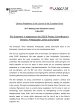Statement by the German Presidency of the European Union in response to the OSCE Project Co-ordinator in Ukraine, Ambassador James Schumaker