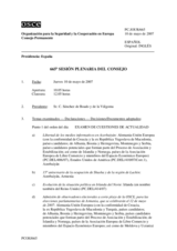 Journal of the 665th Meeting of the Permanent Council (es)