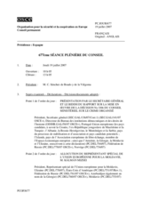 Journal of the 677th Plenary Meeting of the Permanent Council (fr)
