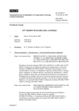 Journal of the 677th Plenary Meeting of the Permanent Council (es)