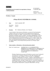 Journal of the 679th Plenary Meeting of the Permanent Council (fr)