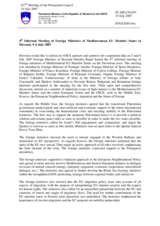 Statement by the Delegation of Slovenia on the 4th Informal Meeting of Foreign Ministers of Mediterranean EU Member States in Slovenia, 5-6 July 2007
