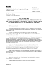 Permanent Council Decision No. 804