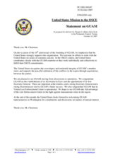 Statement by the United States on GUAM