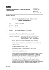 Journal of the 686th Reinforced Plenary Meeting of the Permanent Council (fr)