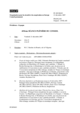 Journal of the 693rd Plenary Meeting of the Permanent Council (fr)