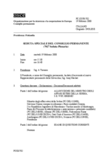 Journal of the 702nd Special Plenary Meeting of the Permanent Council (it)