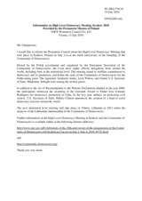 Statement by the Delegation of Poland on High-Level Democracy Meeting, held in Krakow, Poland, from 2 to 4 July 2010