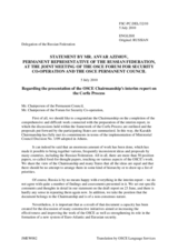 Statement by the Delegation of the Russian Federation on the Corfu Interim Report