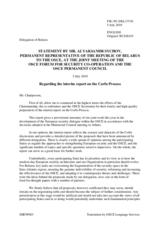 Statement by the Delegation of Belarus on the Corfu Interim Report