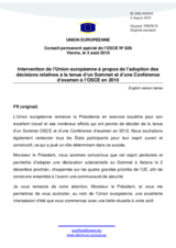 Statement by the Belgian Presidency of the Council of the European Union on the Permanent Council Decision No. 954 on the supplementary budget for the OSCE Centre in Bishkek