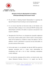 Statement by the Delegation of Turkey in response to the Address by the Special Envoy of the Chairperson-in-Office, Deputy Minister for Foreign Affairs of Kazakhstan, Konstantin Zhigalov, on an OSCE Summit
