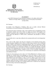 Statement by the Delegation of Moldova in response to the address by the Minister for Foreign Affairs of Ukraine, Kostyantyn Gryshchenko