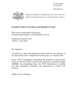 Statement by the Delegation of Latvia on parliamentary elections in Latvia, to be held on 2 October 2010