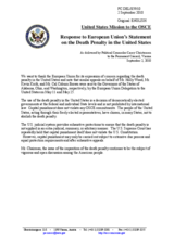Statement by the Delegation of the United States in response to the statement by the Belgian Presidency of the Council of the European Union on the Death penalty in the United States of America