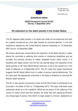 Statement by the Belgian Presidency of the Council of the European Union on the Death penalty in the United States of America