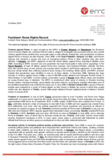 Factsheet: Roma Rights Record