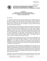 Statement by Ambassador Ashot Hovakimian,  Delegation of the Republic of Armenia to the OSCE