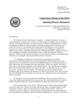 Statement by the United States Mission to the OSCE