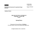 Statement by the Permanent Mission of Uzbekistan, Mr. Akmal Saidov, Director of the National Human Rights Centre