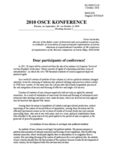 Statement by Victor Gushchin, Director of the Baltic Center of Historical and Socio-Political Researches