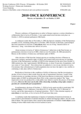 Statement by Victor Gushchin, Director of the Baltic Center of Historical and Socio-Political Researches