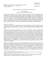 Information Note, Georgia: Elections and Electoral Framework