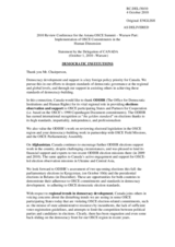 Statement by the Delegation of Canada