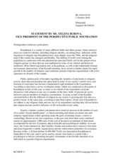 Statement by Ms. Yelena Burova, Vice President of the Public Fund "Information and Consultative Group "Perspective", Kazakhstan