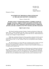 Right of reply by the Delegation of France