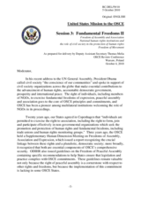 Statement by the United States Mission to the OSCE