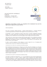 Independence of the judiciary in Turkey: new composition of the Constitutional Court and of the High Council of Judges and Prosecutors (HSYK)