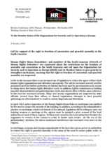 Call for support of the right to freedom of association and peaceful assembly in the South Caucasus