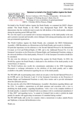 Statement on behalf of the World Coalition Against the Death Penalty